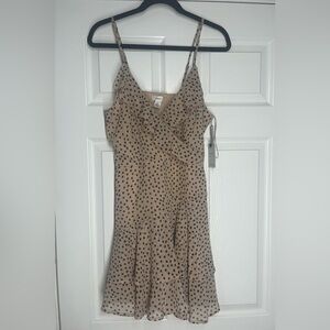 Japan Cream with Black Polka Dot Skort Dress Size Large